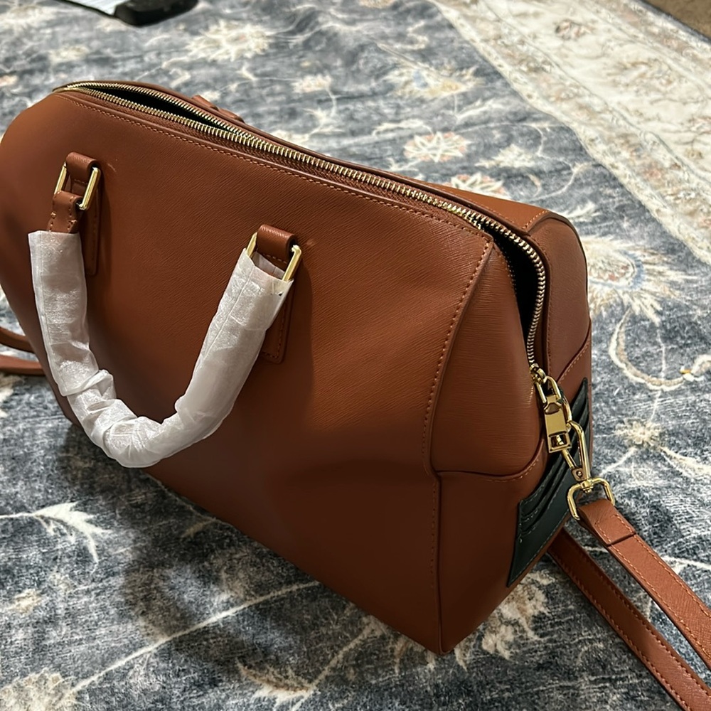 Mute BTS collab brown leather bag